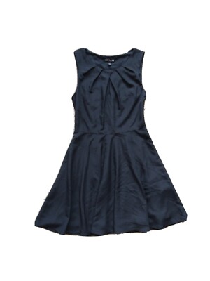 Express Women's Fit & Flare Black Solid Dress Size 2 Sleeveless Round Neck  Lined | eBay