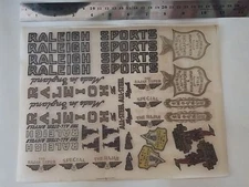 1 Sheet RALEIGH SPORT BIG Transfer Decal Sticker For 2 Raleigh Vintage Bicycle