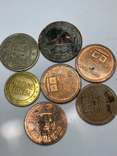 7 TRANSOT TOKENS (#s06) 25% OFF 1,000s OF VINTAGE TOKENS! CLICK ON "VISIT STORE"