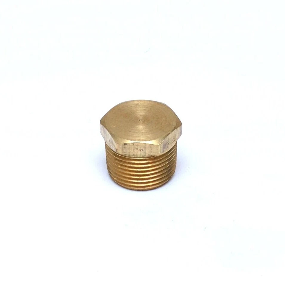 3/4" Male NPT MPT MIP Brass Hex Head Pipe Plug Fitting Cored Hollow body QTY 2. - Image 3 of 3