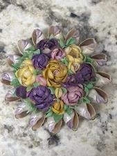 vintage handmade seashell brouch