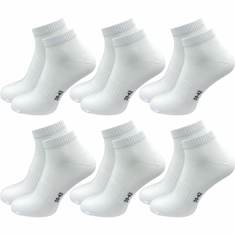 GAWILO 6 Paar Sport Quarter Socken Sneaker Socken knöchelhoch 80% Baumwolle