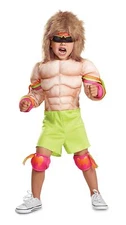 WWE Ultimate Warrior Infant Jumpsuit Knee Pads Headpiece 12-