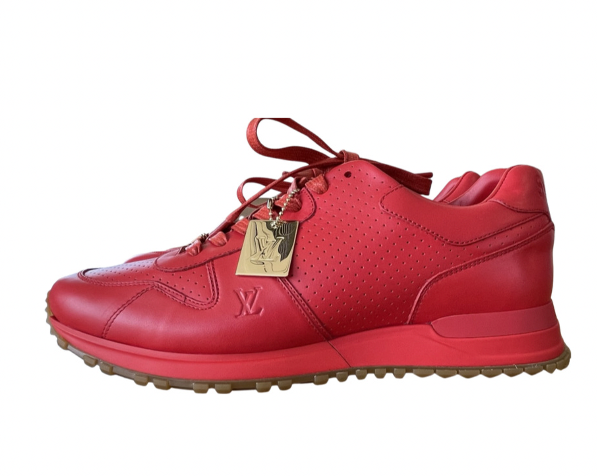 Louis Vuitton x Supreme Ny Red Leather Run Away Sneakers
