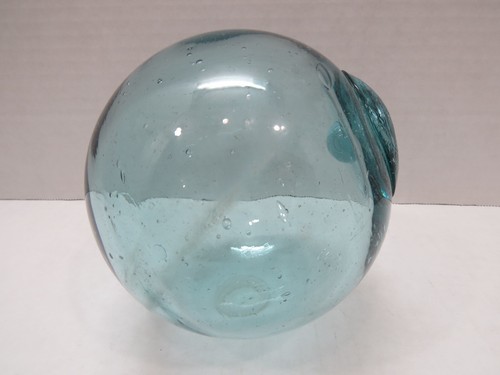 Authentic 4+1/2 inch Light Blue Japanese Glass Float Ball Buoy (CASE2302) - Picture 2 of 5