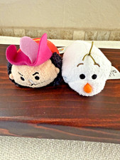 Disney Tsum Tsum Mini Plush Set of 2 Frozen Olaf  Peter Pan Captain Hook w/tag