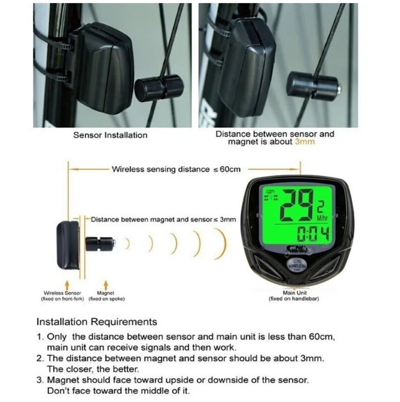 Wireless Computer Speedometer Bicycle Odometer LCD Waterproof Fast Free Shipping