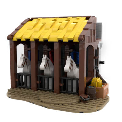 ZITIANYOUBUILD Medieval Modular Stables 289 Bricks MOC Build Christmas Gift