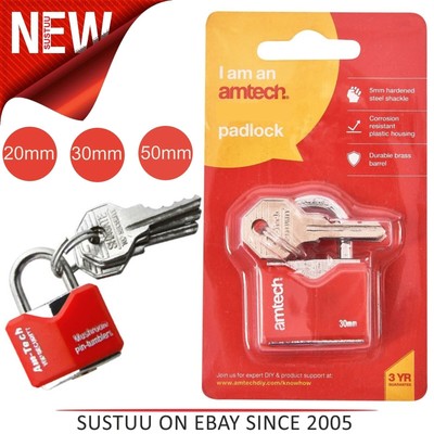 Amtech T0701 Rhombic Chrome Plated Iron Padlock-20mm / 30mm / 50mm