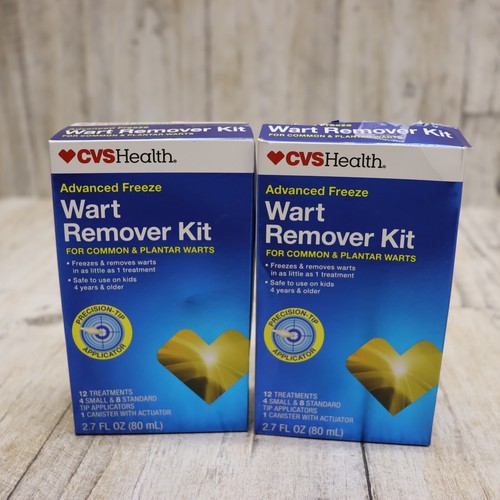 2Pc CVS Health Advanced Freeze Wart Remover Kit Common & Plantar Warts