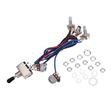 2 Volume 2 Tone 1 Jack 500K Pots 3 Way Switch Wiring Harness For Les Paul