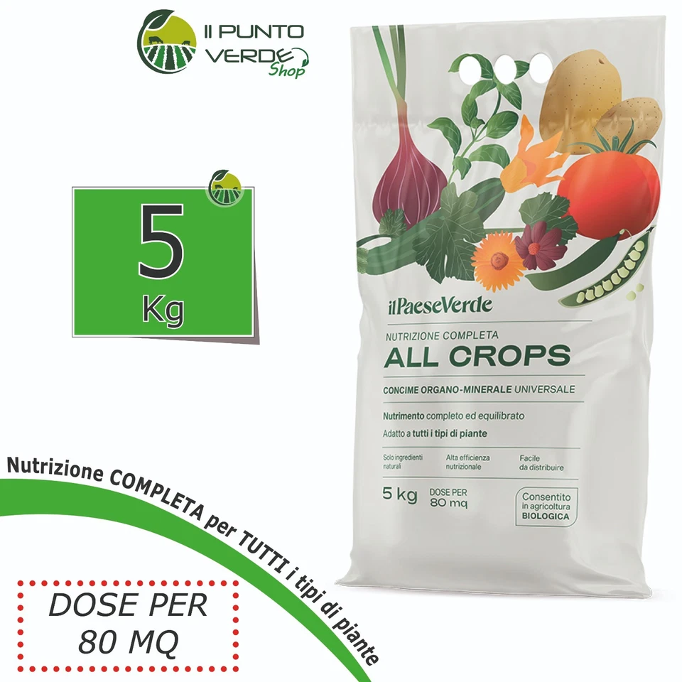 CONCIME ORGANICO MINERALE 5/10/20 Kg ALL CROPS ORTO AGRUMI FRUTTETO BIOLOGICO - Immagine 2 di 4
