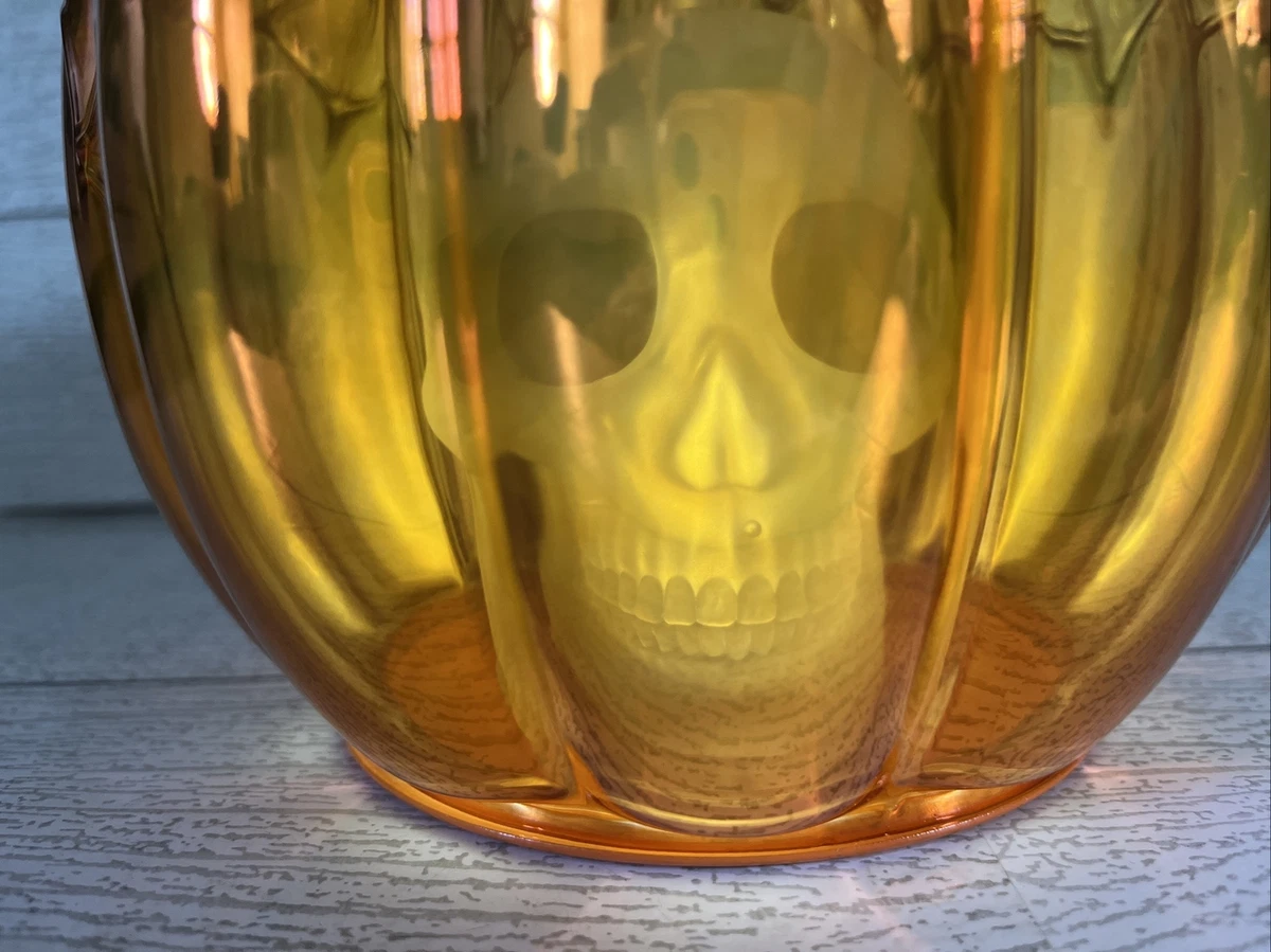 Pumpkin Skull 3 Wick Holder!! Home decor