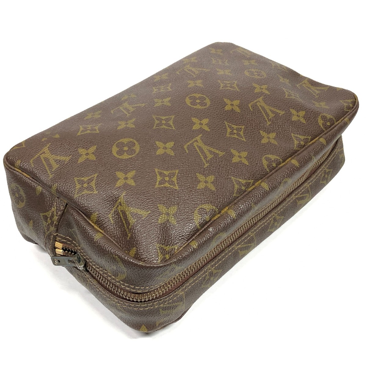 Auth Louis Vuitton Trousse Toilette 28 Cosmetic Pouch Monogram