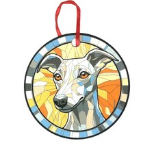 Whippet Holographic Design Dog Ornament