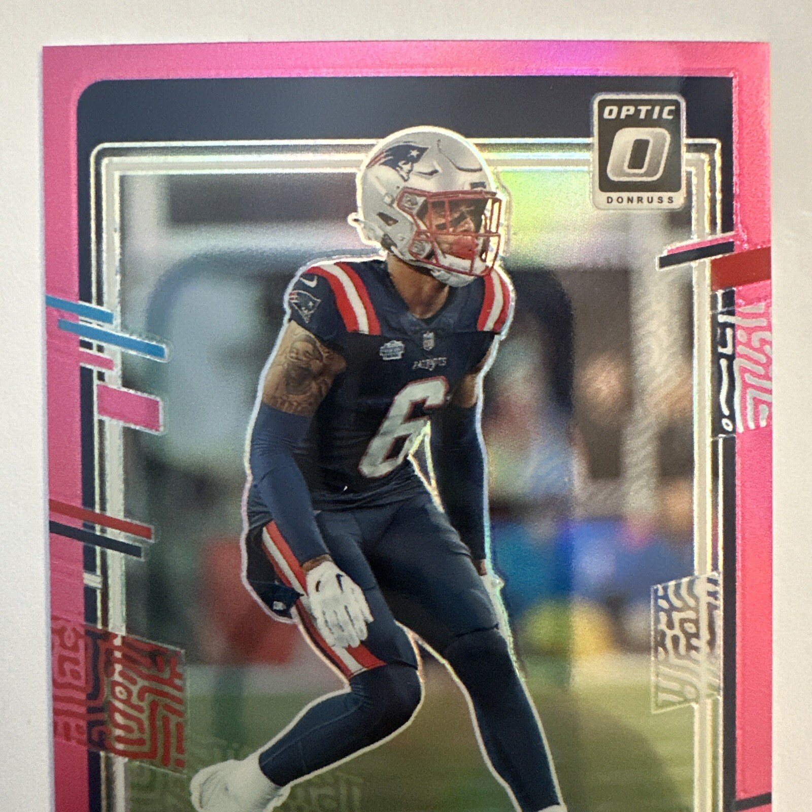 Christian Gonzalez 2023 Donruss Optic Rated Rookie RC Pink Prizm Patriots #274
