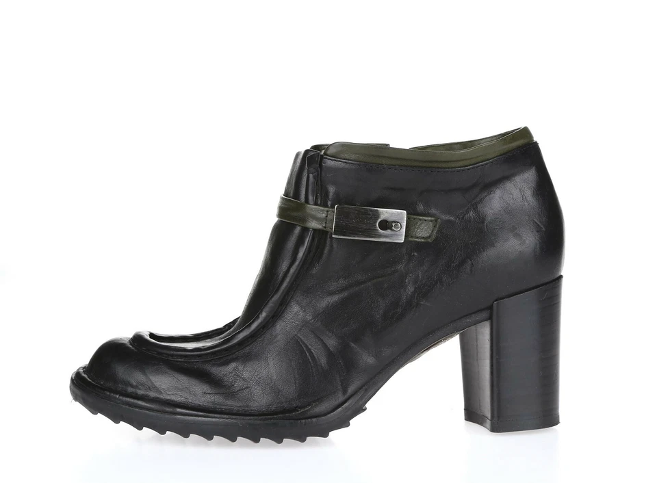Botas para mujer ALBERTO FERMANI 228869 de cuero negro con hebilla al tobillo talla 38 Foto 3 de 4