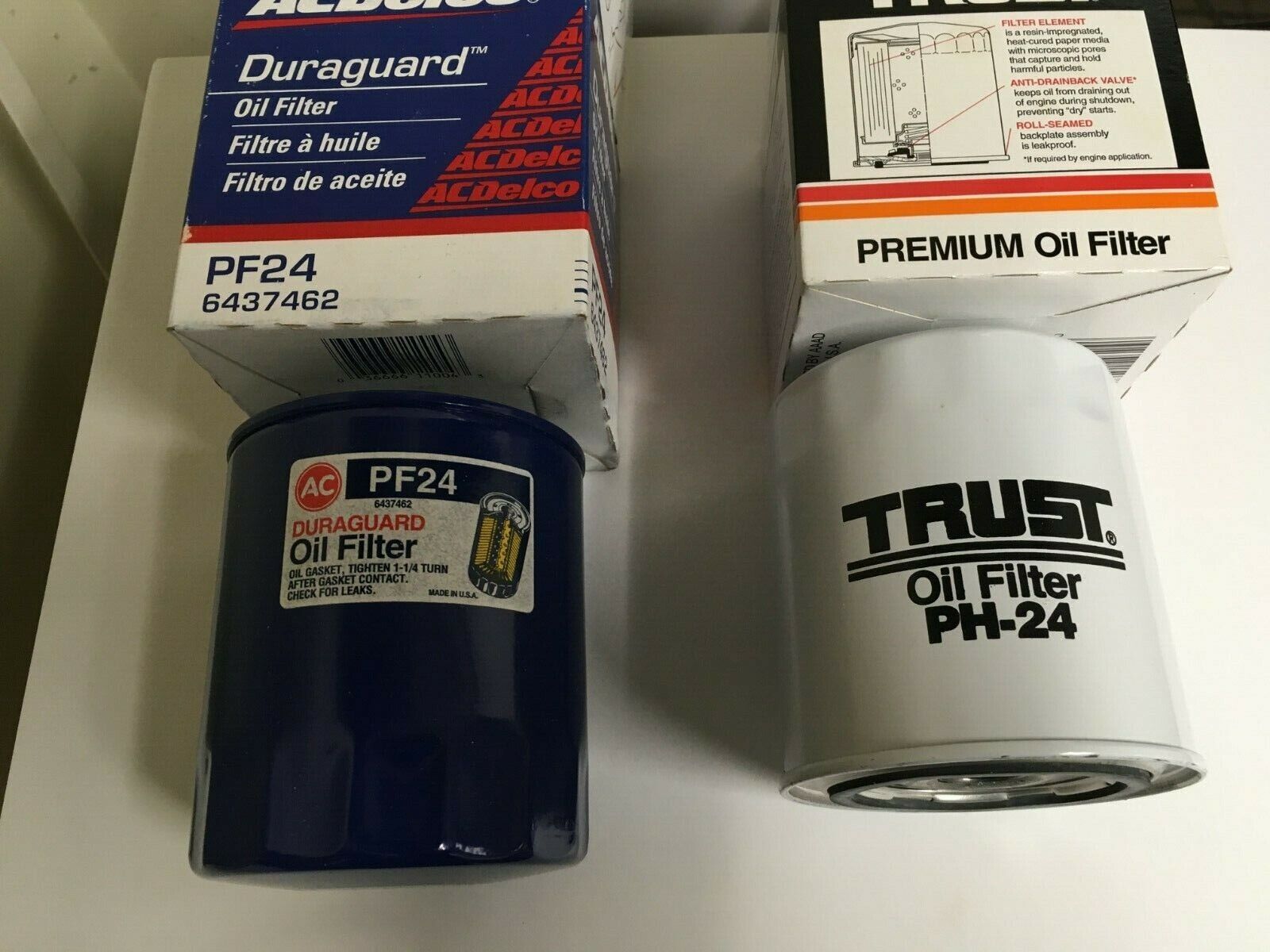 AC-Delco PF24 GM Oil Filter 6437462 NOS + Trust PH-24 NORS Misc GM & AMC 1960-82