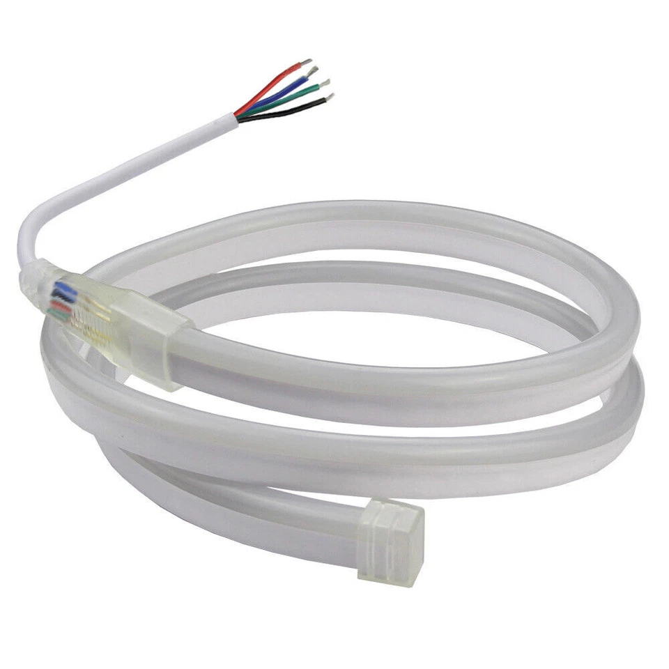 Neon LED Strip DIY 5050 RGB 80LEDs/m Tube Waterproof Flexible Lights DC12V/24V - Image 3 of 4