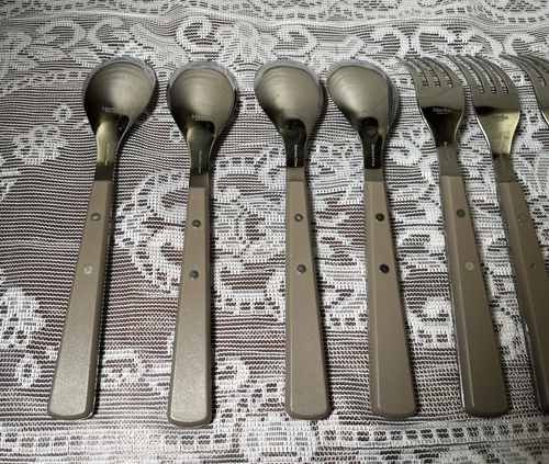 Martha Stewart Watercliffe 16 pc Flatware Set Stainless Steel Warm Grey - Picture 9 of 15