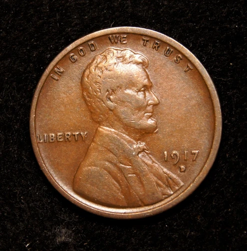 1917-D Lincoln Wheat Cent  XF+