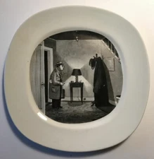 Chas ADDAMS 8" Plate Man Arrives Early to Find His Wife has a Large Visitor