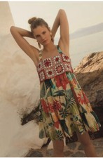 New Anhropologie x Farm Rio Crochet Mini Dress sz XS