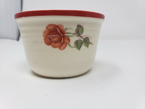 Vintage "BAKE OVEN" Brand Baking/Ramekin CUPS (Lot of 3) Rose Pattern - Imagen 3 de 10