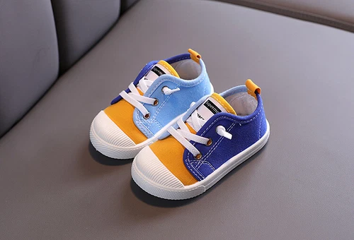 Kinder Jungen Mädchen Casual Pumps Canvas Low-Top Flache Trainer Bunte Schuhe - Bild 15 von 32