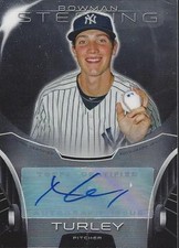 Nik Turley New York Yankees 2013 Bowman Sterling Signed Card 