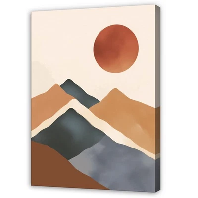 Leinwand Abstrakt Gebirge Sonne Orage Wandbilder Groß Leinwandbild Wanddeko 239 - Bild 1 von 4