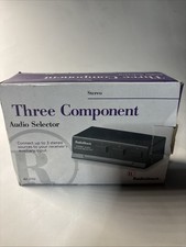 Radio Shack Stereo Audio 3 Source Selector 42 2112 Black RCA/Coax Connectors
