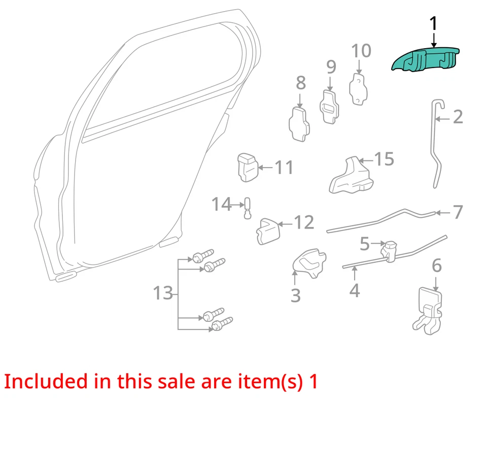 Chevrolet Pontiac Cavalier 1995-2005 mango Sunfire RR S/D O/S 22650705 NUEVO OEM Foto 2 de 3