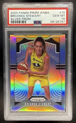 2020-21 1st Year Panini Prizm WNBA Breanna Stewart #70 Silver Prizm Storm PSA 10