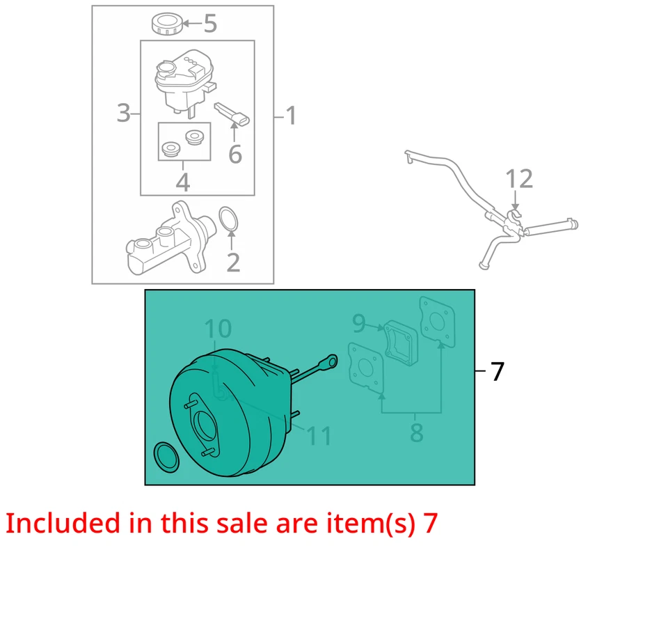 Lincoln MKS 2009 potenciador de freno fabricante de equipos originales 93 k millas - LKQ348917469 Foto 4 de 4