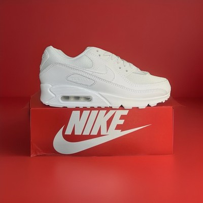 Nike Air Max 90 (GS) Leather Low-Top Sneakers White US 8 CN8490-100