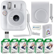 Fujifilm Instax Mini 13 Instant Camera, 60 Films Accessories - Clay White