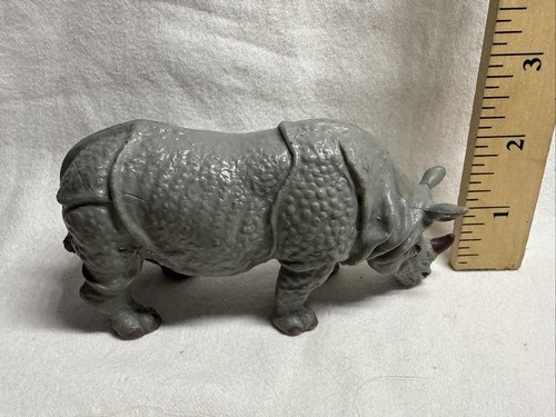 AAA Plastic/PVC toy Rhinoceros Figure Safari Wild Africa Educational 5 in. - Picture 3 of 6