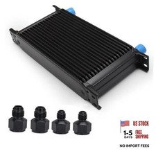 19 Row AN10 10AN Transmission Oil Cooler Kit Stacked Plate With 6AN 8AN 19 row