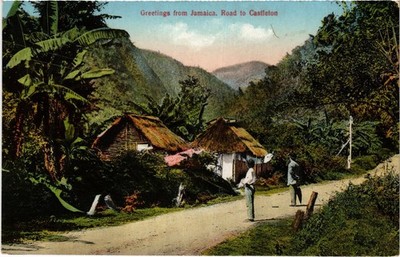 PC JAMAICA GREETINGS FROM JAMAICA. ROAD TO CASTLETON (a79467)