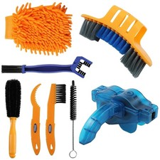 Precision Bicycle Cleaning Kit - 8 Essential Brushes for Easy Maintenance