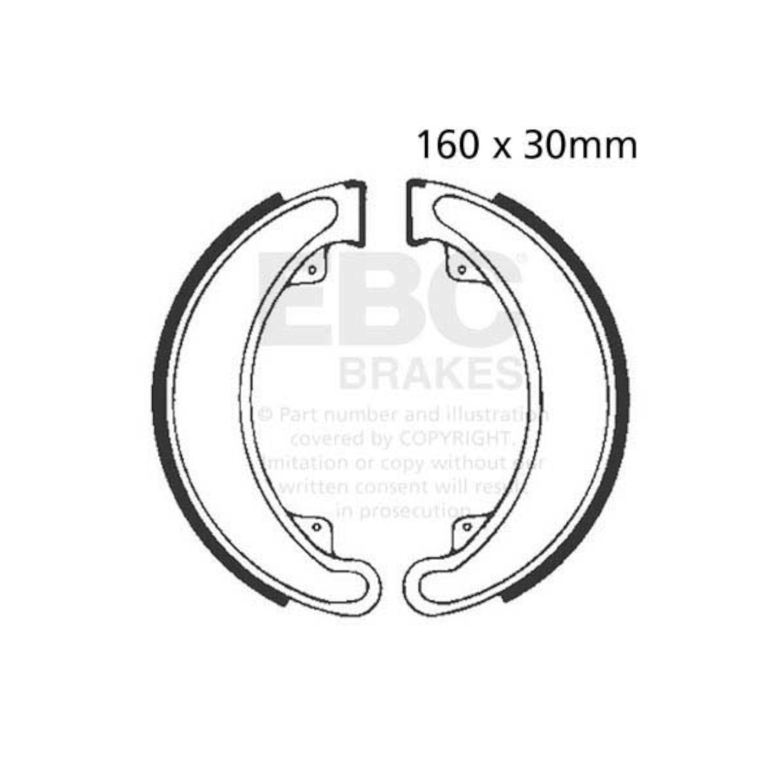 Brake Shoes for HONDA CB 550 1976-1977 Rear EBC
