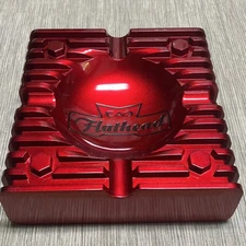 CAO Flathead Metal Cigar Ashtray Red 8" - New