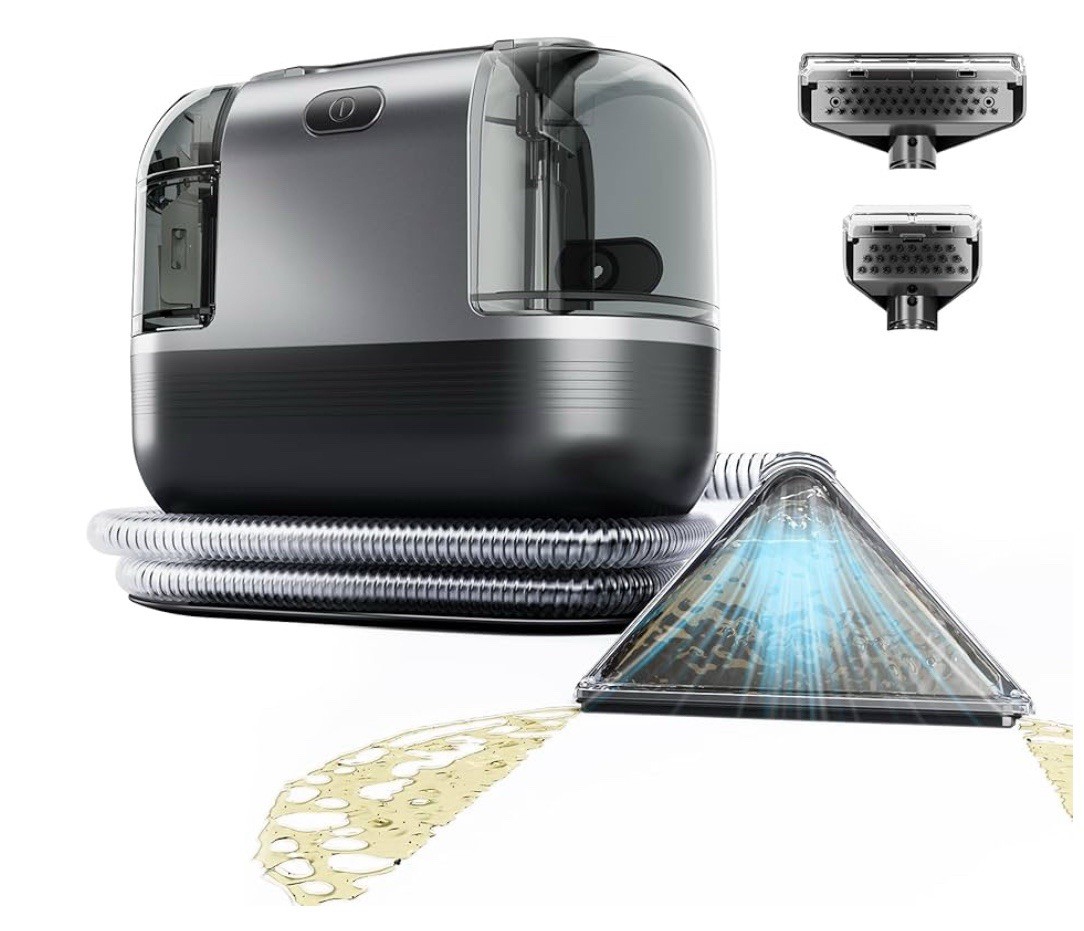 18Kpa 500W Portable Carpet Cleaner with Handle for Spot Cleaning-image