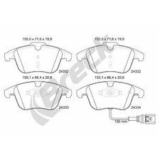 Satz Bremsbeläge Bremsklötze vorne für Seat Alhambra 710 711 | 24261207