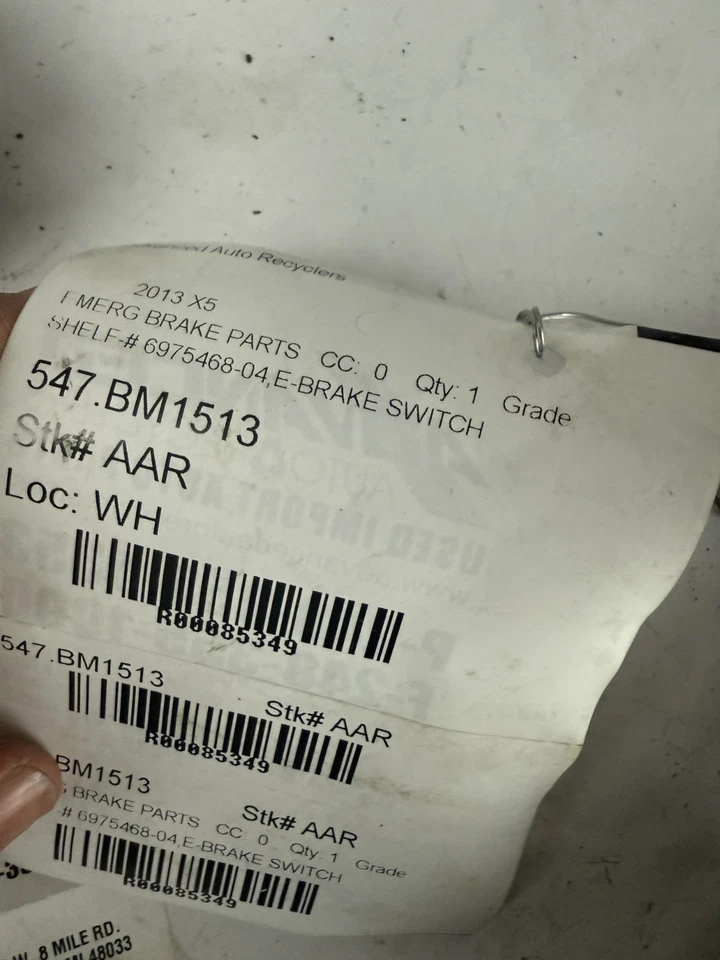 2007-2014 BMW X5 Emergency Brake Switch W/ Bezel Assembly 6975468 OEM - Image 4 of 4