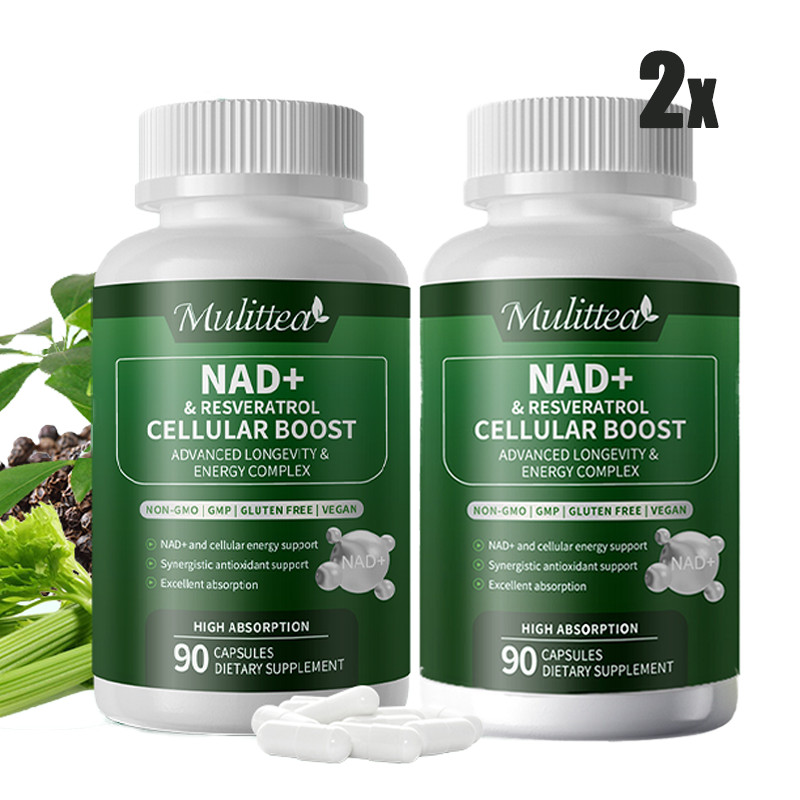 180 Pills NAD+ Nicotinamide Riboside Resveratrol Capsules Anti-Aging Antioxidant