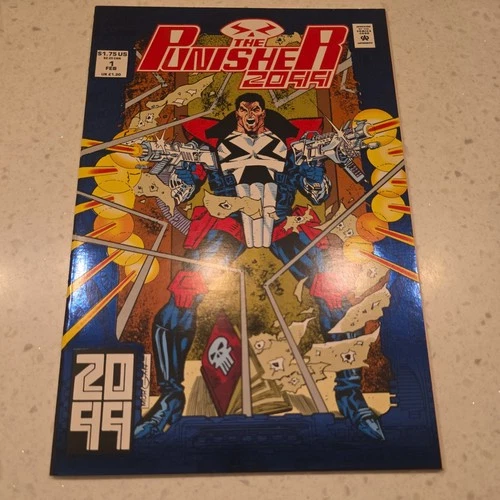 Vintage February 1993 The Punisher 2099 #1 Marvel Comic Book NR-MT Blue Foil 🔥