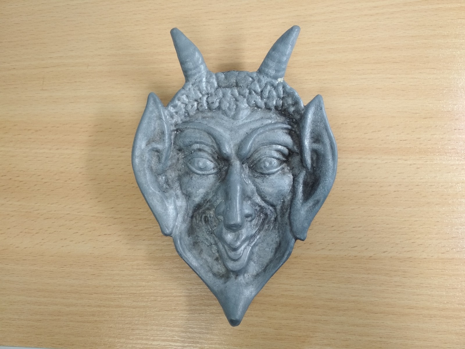 Vintage soviet ashtray devil, mephistopheles, metal figurine USSR, *180