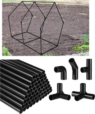 102 Pcs DIY PVC Projects Set Included 60 Pcs 24 Inch PVC Pipe and 42 Connection